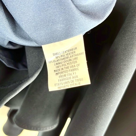 Milly Nicole Navy Italian Cady Bell Sleeve Shift Dress - Picture 11 of 11